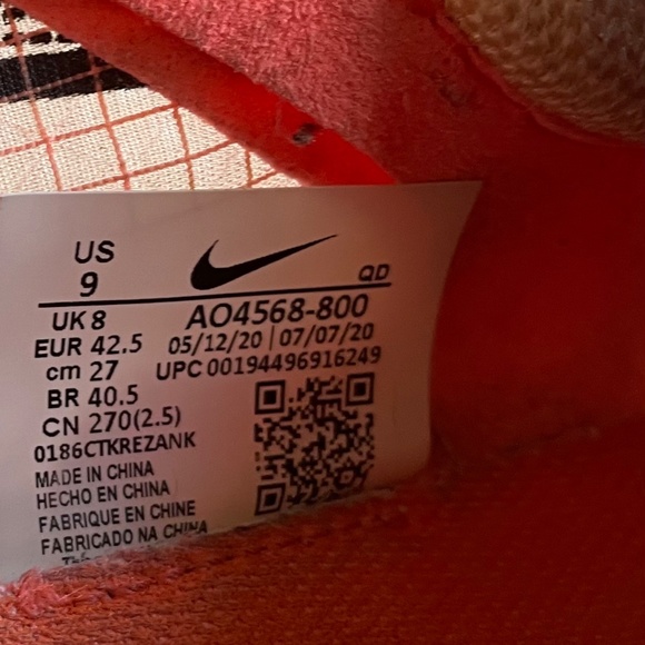 Nike women’s sz 9-ZoomX Vaporfly Next% Bright Mango - Picture 2 of 5